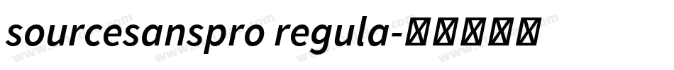 sourcesanspro regula字体转换